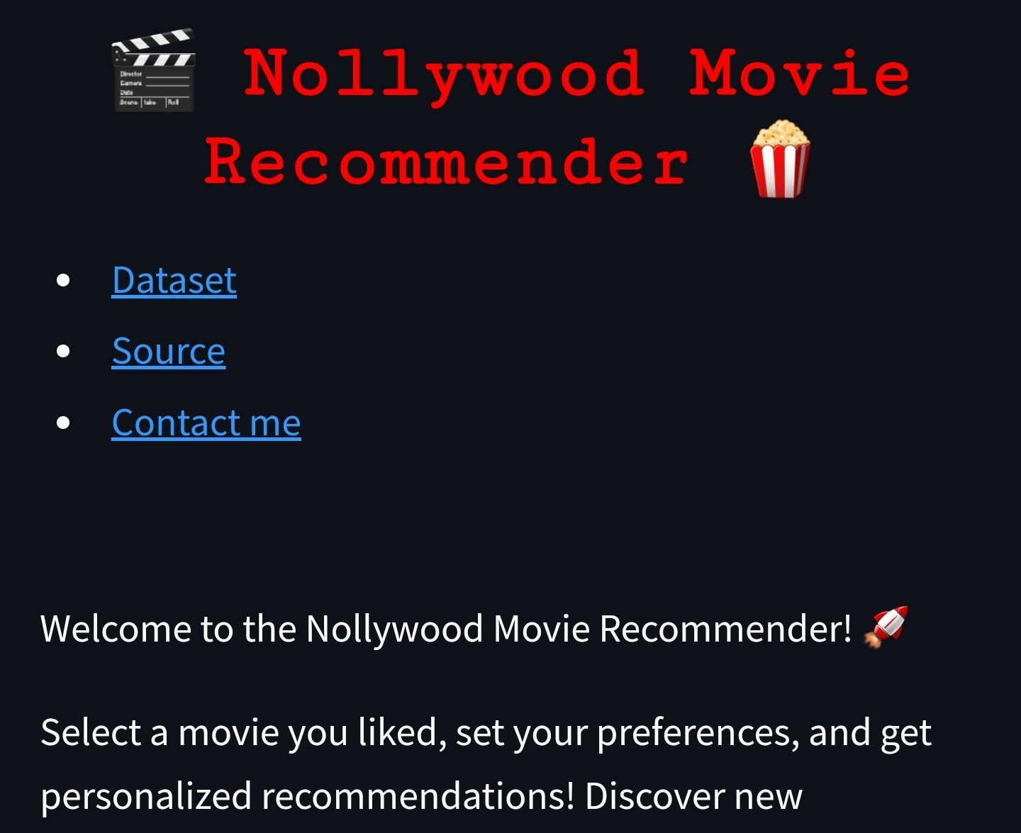 Nollywood Movie Recommendation System using AI and Cosine Similarity